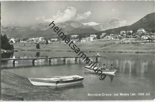 Montana-Crans - Lac Moubra - Foto-AK - Verlag Photoglob-Wehrli Zürich gel. 1962