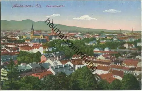 Mülhausen im Elsass - Mulhouse - Gesamtansicht - Verlag Emil Hartmann Strassburg