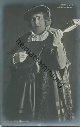 Josef Geis - deutscher Opernsänger (Buffo-Tenor) - Verlag A. Naumann Nachf. München