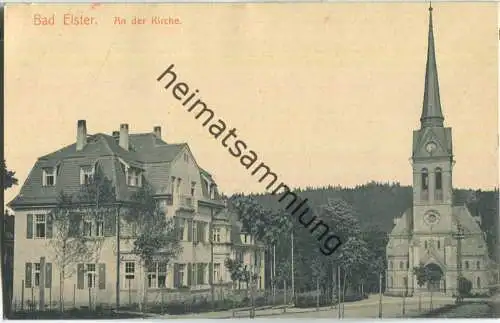 Bad Elster - An der Kirche - Verlag Brück & Sohn Meissen