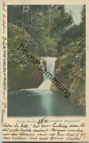 Baden-Baden - Geroldsauer Wasserfall - Verlag Felix Luib Strassburg