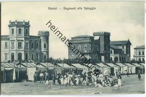 Rimini - Bagnati alla Spiaggia - Verlag M. Rossi Rimini ca. 1900