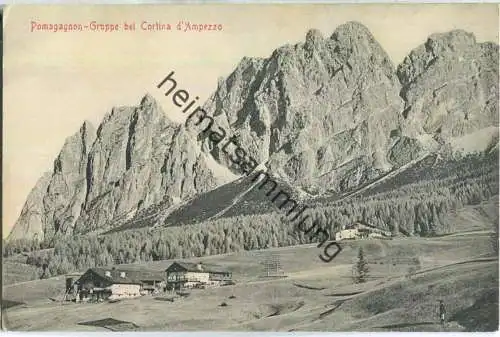 Pomagagnon-Gruppe bei Cortina d'Ampezzo - Verlag Stengel & Co Dresden ca. 1910
