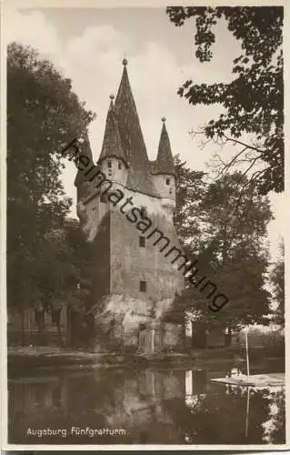 Augsburg - Fünfgratturm - Foto-Ansichtskarte