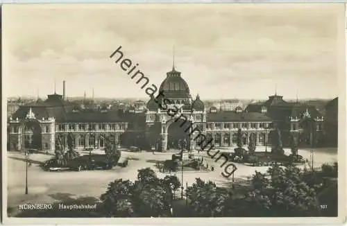 Nürnberg - Hauptbahnhof - Foto-Ansichtskarte - Verlag Liebermann & Co Nürnberg