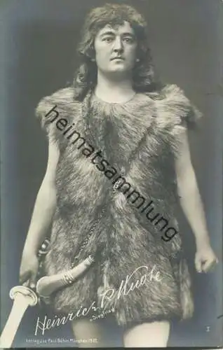 Heinrich R. Knote als Siegfried - Deutscher Opernsänger (Tenor) - Foto-AK - Verlag Jos. Paul Böhm München 1907