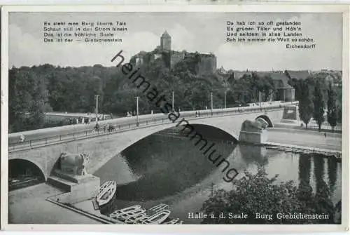 Halle - Brücke und Burg Giebichenstein - Verlag Oskar Hirte Halle
