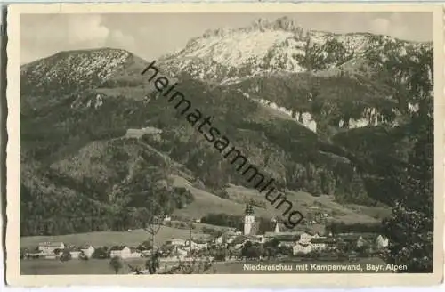 Niederaschau mit Kampenwand - Foto-Ansichtskarte - Verlag J. Maier Frasdorf