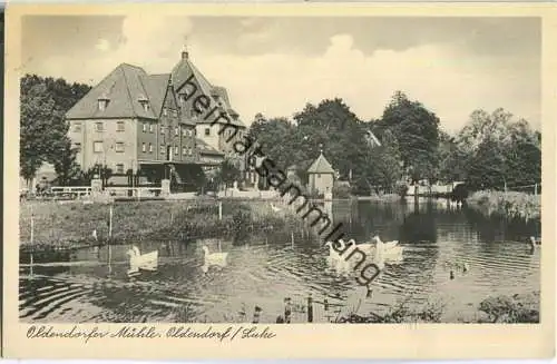 21385 Oldendorf Luhe - Oldendorfer Mühle - Verlag Rud. Reher Hamburg - Posthilfstellenstempel