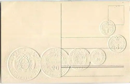 Münzkarte - Nationalflagge - Uruguay - Prägedruck - Verlag D.R.6M.N. 218054