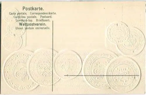 Münzkarte - Nationalflagge - Türkei - Prägedruck - Verlag H. S. M.
