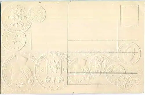 Münzenkarte - Nationalflagge - Niederländisch-Indien - Prägedruck