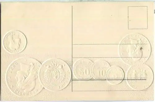 Münzenkarte - Handelsflagge - Argentinien - Prägedruck