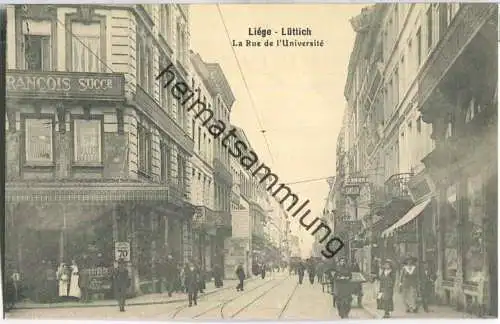 Lüttich - Liege - La Rue de l'Universite - Verlag Georg Stilke Brüssel
