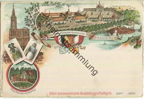 Strassburg - Strasbourg - Gewerbeausstellung 1895 - Verlag Fr. Gabelmann Strassburg