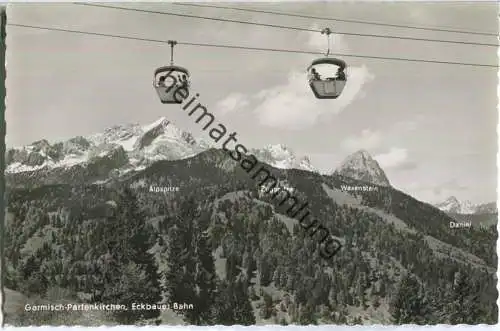 Garmisch-Partenkirchen - Eckbauerbahn - Foto-Ansichtskarte 50er Jahre - Verlag Bücheler Garmisch-Partenkirchen