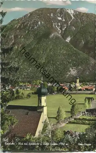 Farchant - Blick zur Kuhflucht und Hoher Fricken - Foto-AK 50er Jahre - Verlag M. Lorenz Farchant