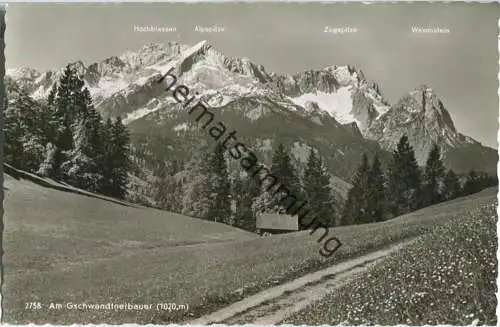 Gschwandtnerbauer - Foto-Ansichtskarte ca. 1960 - Verlag Photo Beckert Garmisch-Partenkirchen