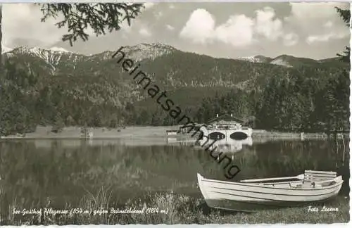 See-Gasthof Pflegersee - Foto-Ansichtskarte 50er Jahre - Verlag M. Lorenz Farchant