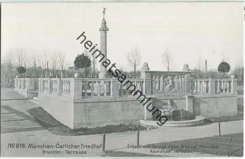 München - Östlicher Friedhof - Brunnen-Terrasse - Erbaut von Baurat Hans Grässel München