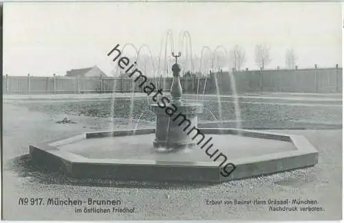 München - Östlicher Friedhof - Brunnen - Erbaut von Baurat Hans Grässel München