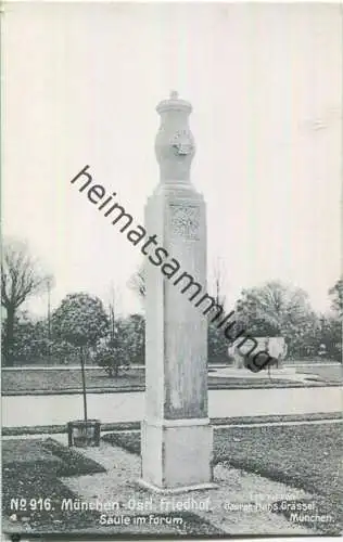 München - Östlicher Friedhof - Säule im Forum - Erbaut von Baurat Hans Grässel München