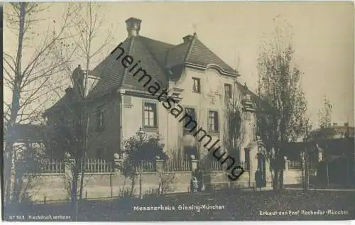 München - Giesing - Messnerhaus - erbaut von Prof. Hocheder München - Verlag Robert von der Burg Durlach 1906