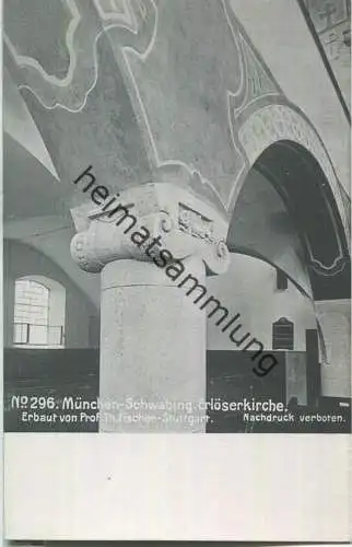 München - Schwabing - Erlöserkirche - Kapitäle - erbaut von Prof. Th. Fischer Stuttgart