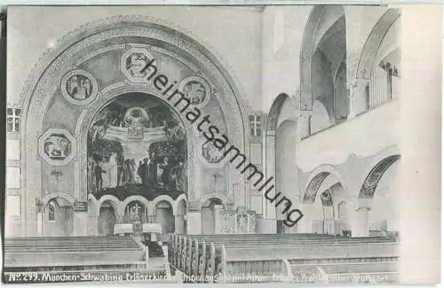 München - Schwabing - Erlöserkirche - Altar - erbaut von Prof. Th. Fischer Stuttgart