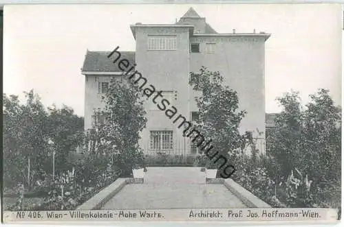 Wien - Villenkolonie Hohe Warte - Architekt: Prof. Jos. Hoffmann Wien - Verlag Robert von der Burg Durlach 1907