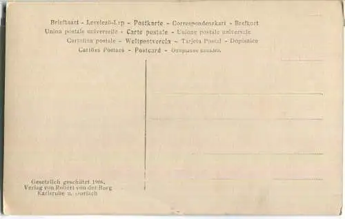 Karlsruhe - Stephanienstrasse - Erbaut von Professor Billing Karlsruhe - Verlag Robert von der Burg Durlach 1906