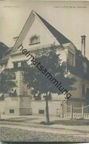 Karlsruhe - Strabelstrasse 6/8 - Erbaut von Professor Ratzel Karlsruhe - Verlag Robert von der Burg Durlach 1906