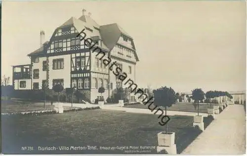 Durlach - Villa Merton - Erbaut von Crujel & Moser Karlsruhe - Verlag Robert von der Burg Durlach 1906