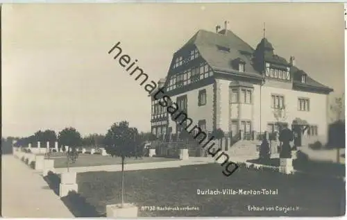 Durlach - Villa Merton - Erbaut von Crujel & Moser Karlsruhe - Verlag Robert von der Burg Durlach 1906