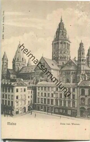 Mainz - Dom von Westen - Verlag Schaar & Dathe ca. 1900