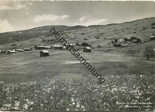 Unter- und Obertschappina am Heinzenberg - Foto-AK Grossformat - Verlag Foto-Gross St. Gallen gel. 1958