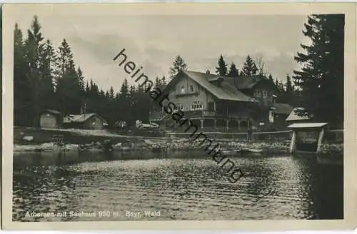 Arbersee - Seehaus - Foto-Ansichtskarte - Verlag Löffler & Co. Greiz