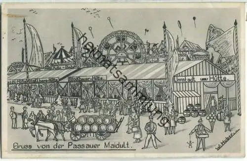 Passau - Maidult - signiert W. Huber - Verlag Gg. Huber Passau