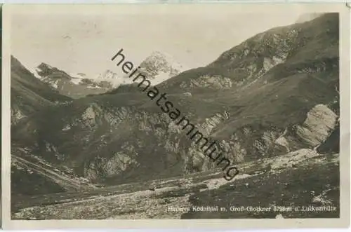 Ködnitztal mit Gross-Glockner - Foto-Ansichtskarte - Verlag Franz Knollmüller Graz