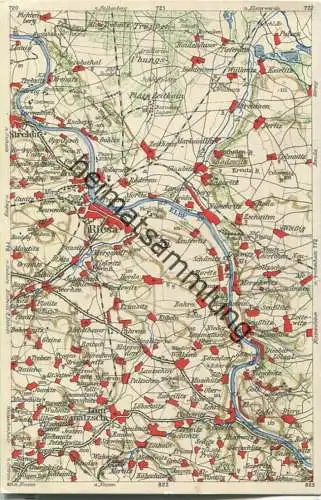 Wona-Landkarten-Ansichtskarte 822 - Riesa - Verlag Wona Königswartha