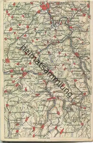 Wona-Landkarten-Ansichtskarte 966 - Saalfeld - Verlag Wona Königswartha