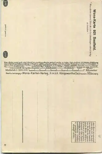Wona-Landkarten-Ansichtskarte 966 - Saalfeld - Verlag Wona Königswartha