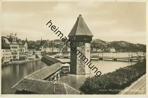 Luzern - Kapellbrücke und Wasserturm - Verlag E. Goetz Luzern