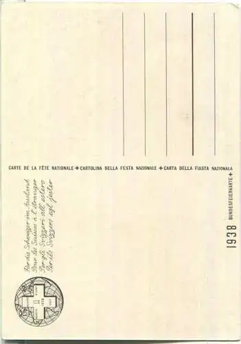 Bundesfeierkarte 1938 - Für die Schweizer im Ausland