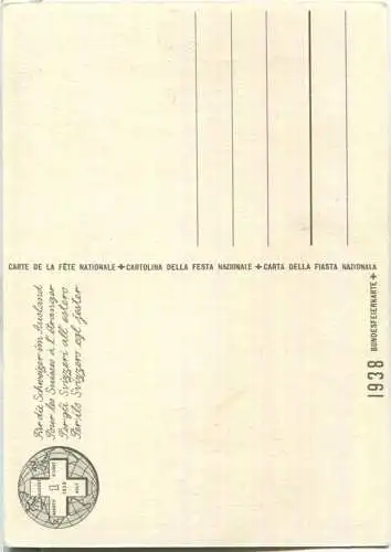 Bundesfeierkarte 1938 - Für die Schweizer im Ausland