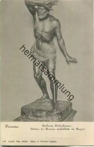 Firenze - Galleria Pitti-Caino - Statua in Bronso modellata da Dupri - Rapp. A. Pozzoli Lugano