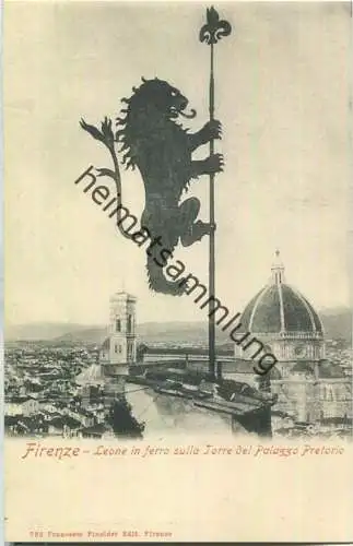 Firenze - Leone in ferro sulla Torre del Palazza Pretorio - Verlag Franceco Pineider Firenze