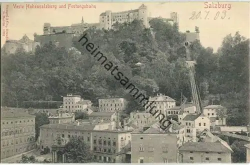 Hohensalzburg - Festungsbahn - Verlag Stengel & Co. Dresden