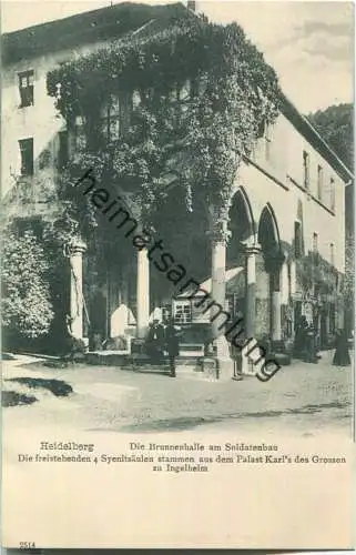 Heidelberg - Brunnenhalle am Soldatenbau - Verlag Edm. von König Heidelberg