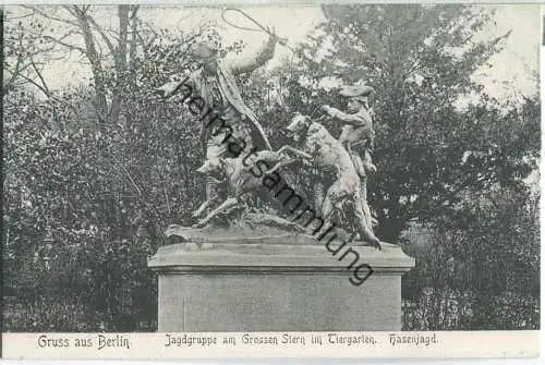 Berlin - Jagdgruppe am Grossen Stern - Hasenjagd